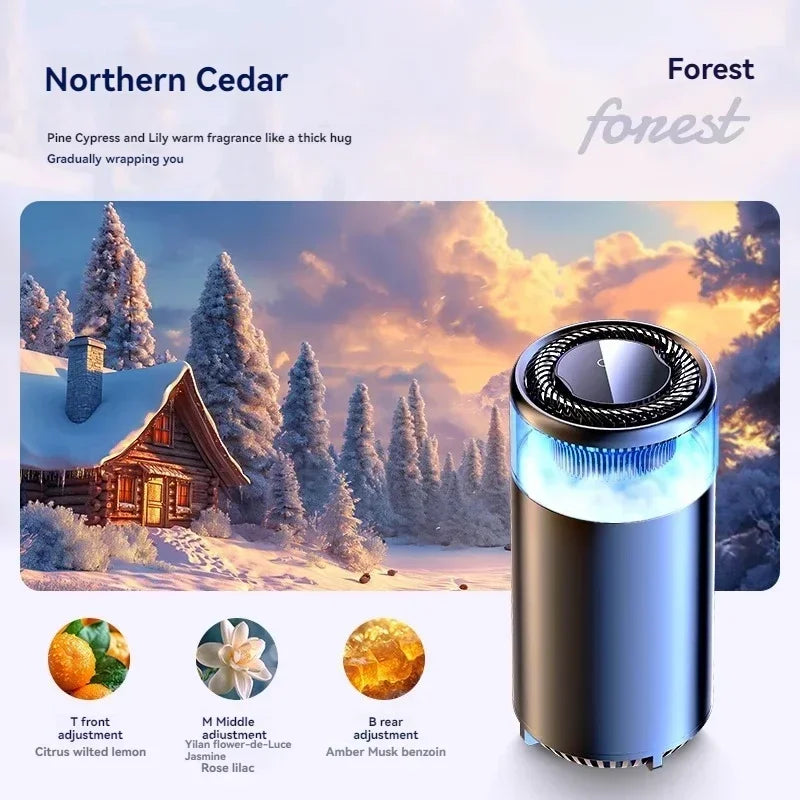 Smart Car Air Freshener Ultrasonic Atomizer Long-lasting Natural Car Fragrance Diffuser New Smell Experience Car Flavoring Gift 🅱