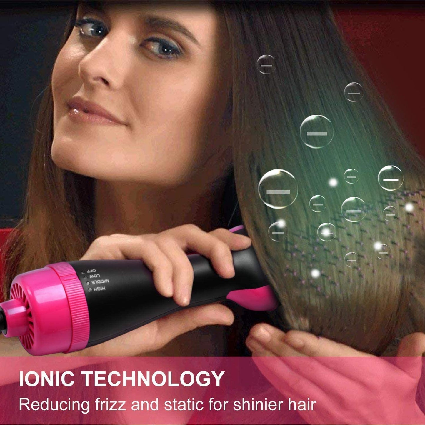 One Step Hair Dryer and Volumizer Round Hot Air Brush 🅱