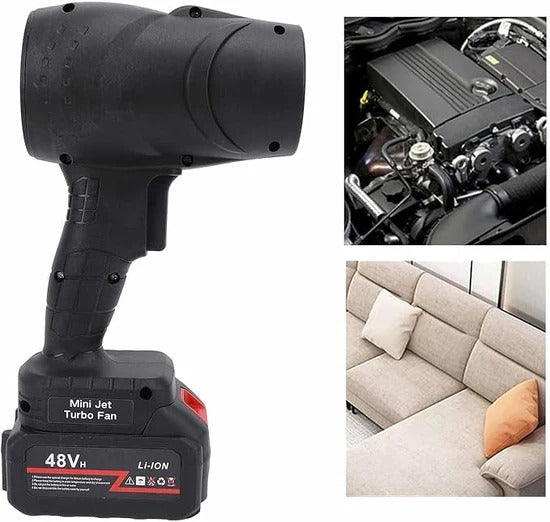 TurboJet Mini Blower – 48V Lithium-Powered Handheld Air Force