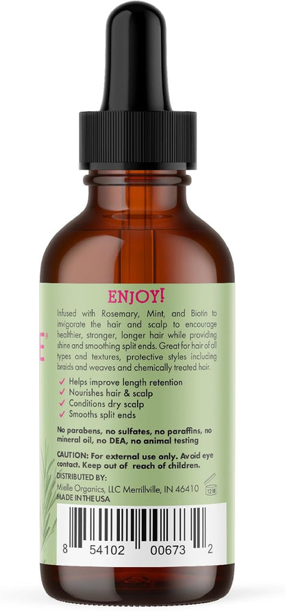 Organics MIELLE - ROSEMARY MINT, SCALP & HAIR OIL 🅱