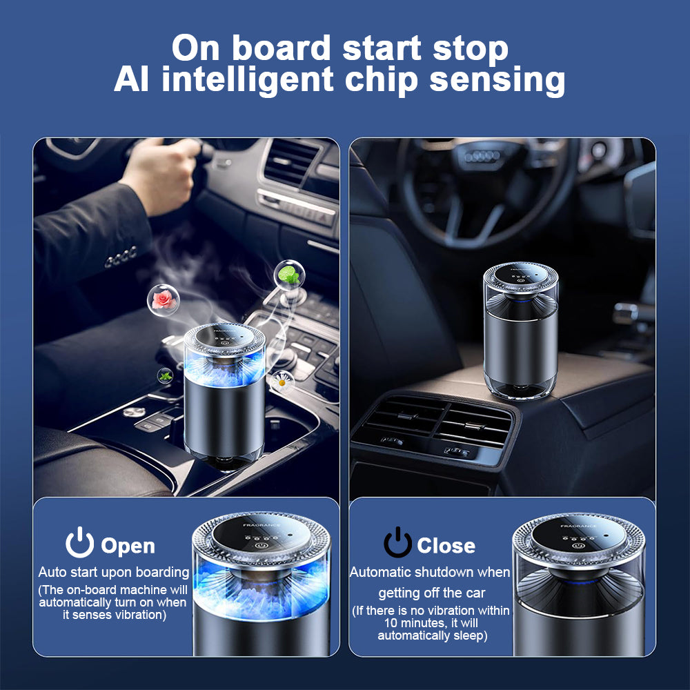 Smart Car Air Freshener Ultrasonic Atomizer Long-lasting Natural Car Fragrance Diffuser New Smell Experience Car Flavoring Gift 🅱