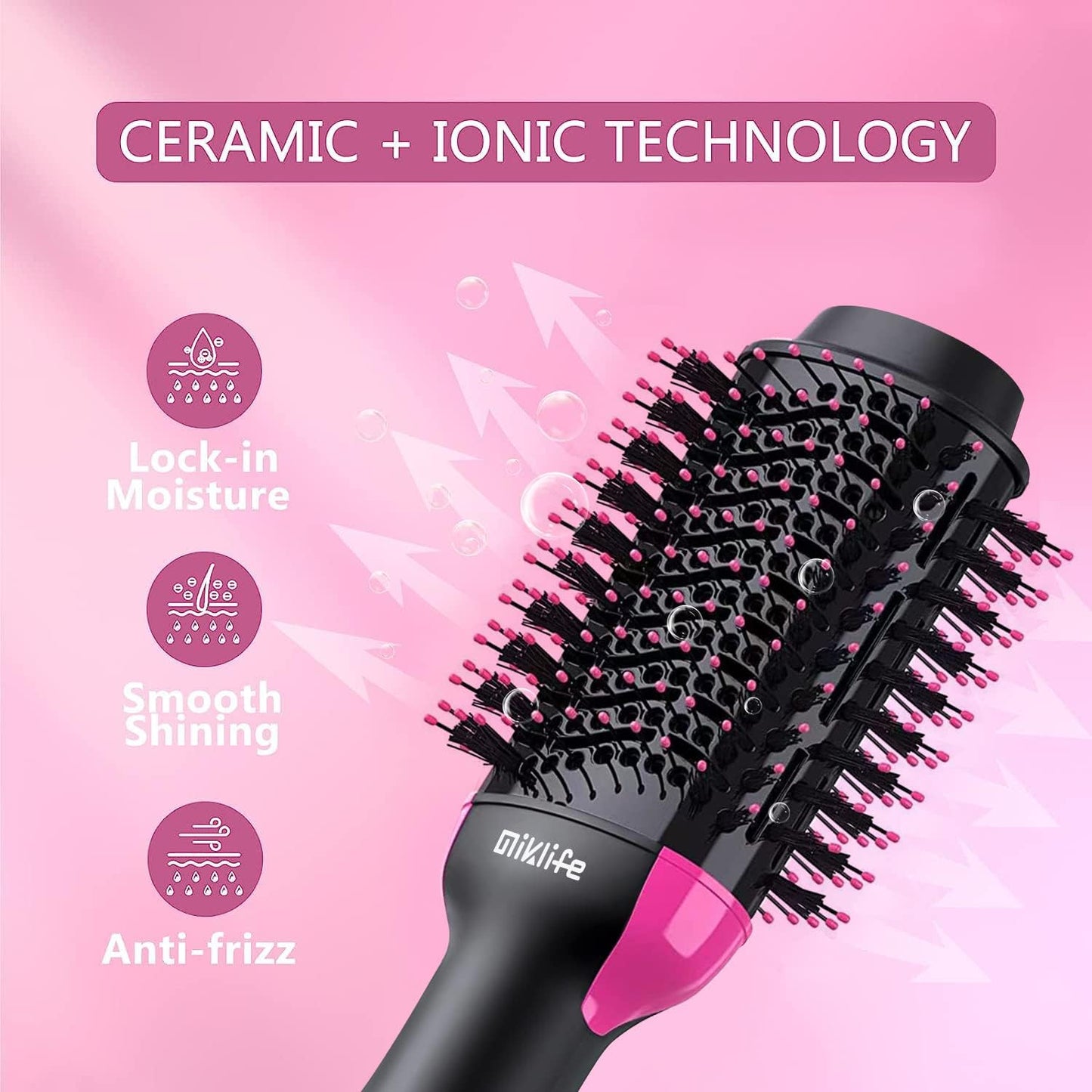 One Step Hair Dryer and Volumizer Round Hot Air Brush 🅱