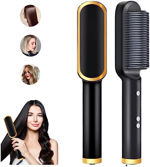 Electric Hair Straightener Comb for Black Hair - Men and Women 🅱