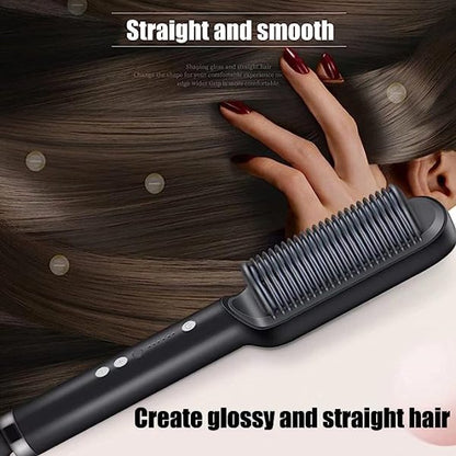 Electric Hair Straightener Comb for Black Hair - Men and Women 🅱