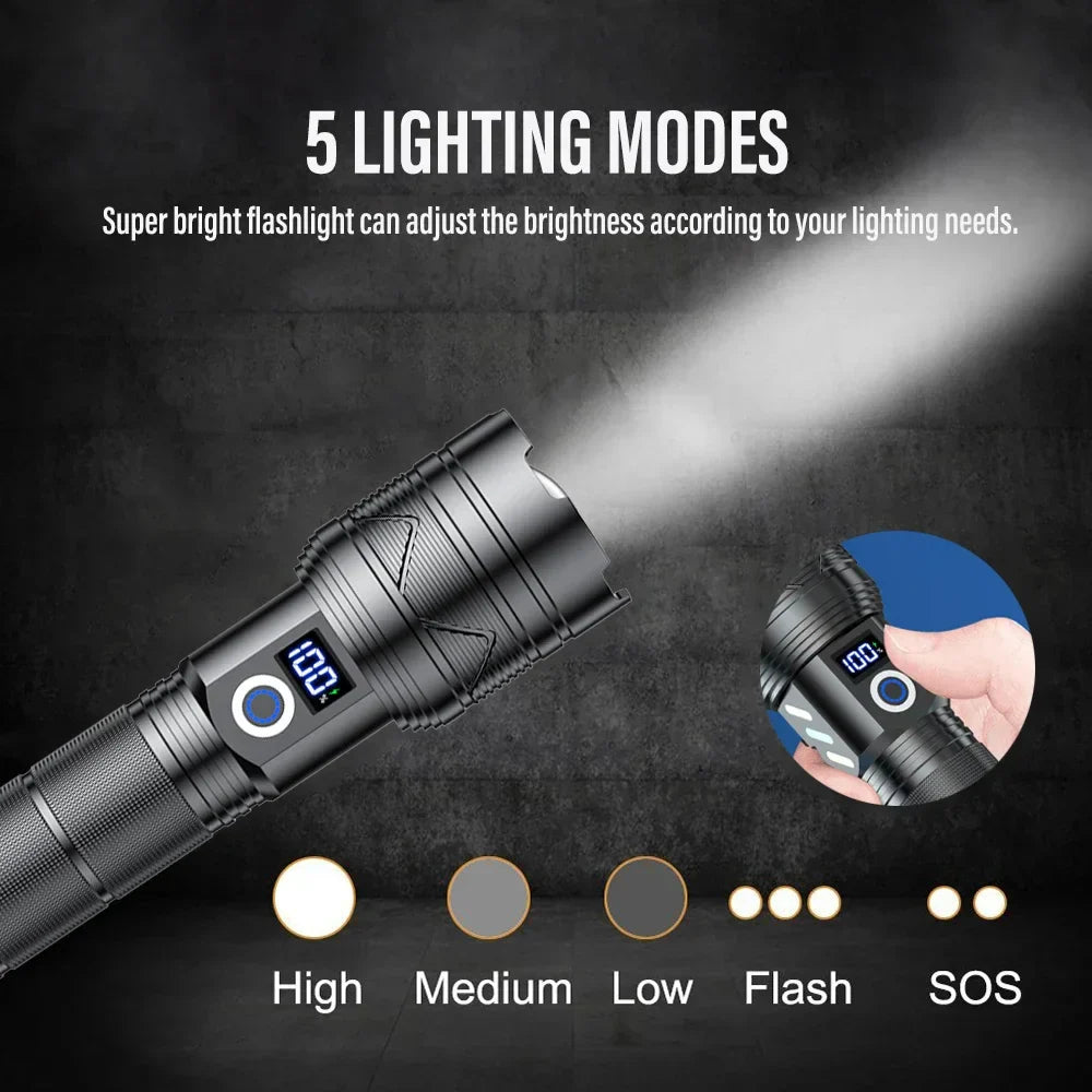 Powerful LED Flashlight Battery 🅱