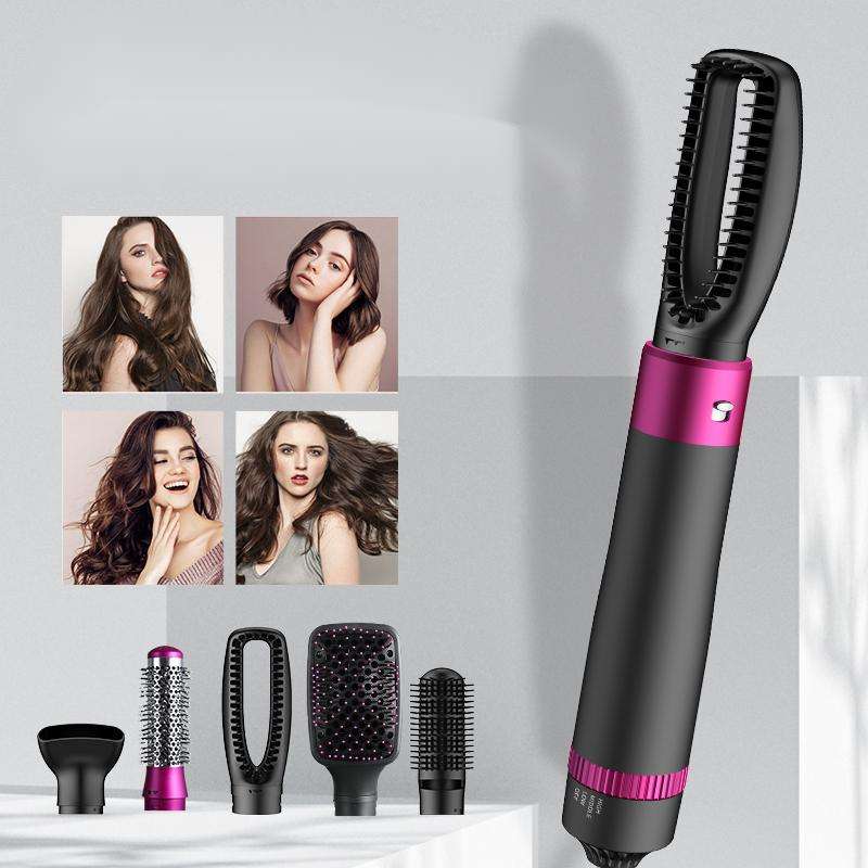 5-in-1 Hot Air Brush: Dry, Style, Volumize Ionic Bliss Hot Air Brush for Perfect Hair 🅱