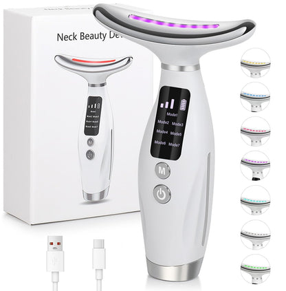 Neck Face Massager, Multi-Function Face Massager with 7 Color Modes