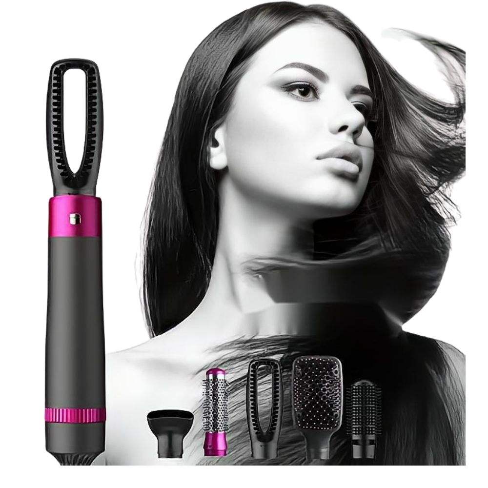 5-in-1 Hot Air Brush: Dry, Style, Volumize Ionic Bliss Hot Air Brush for Perfect Hair 🅱