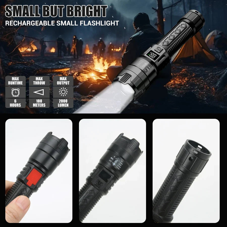 Powerful LED Flashlight Battery 🅱