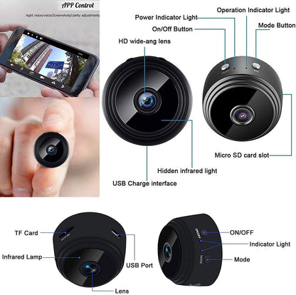 Mini WiFi Hidden Cameras,Wireless Spy Cameras with Video Live Feed, HD 1080P 🅱