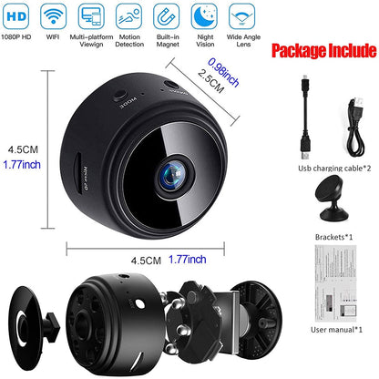 Mini WiFi Hidden Cameras,Wireless Spy Cameras with Video Live Feed, HD 1080P 🅱