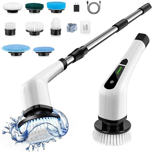 9 in 1 Electric Cleaning Brush, Spin Scrubber,