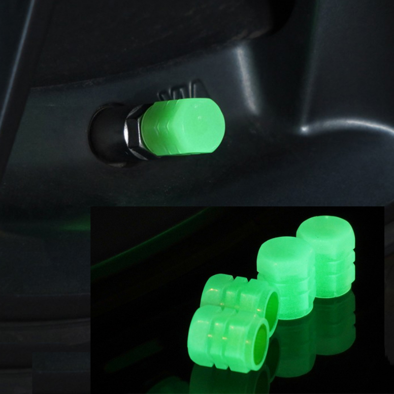 Luminous Tire Valve Caps - Enhance Your Car's Nighttime Presence 🅱